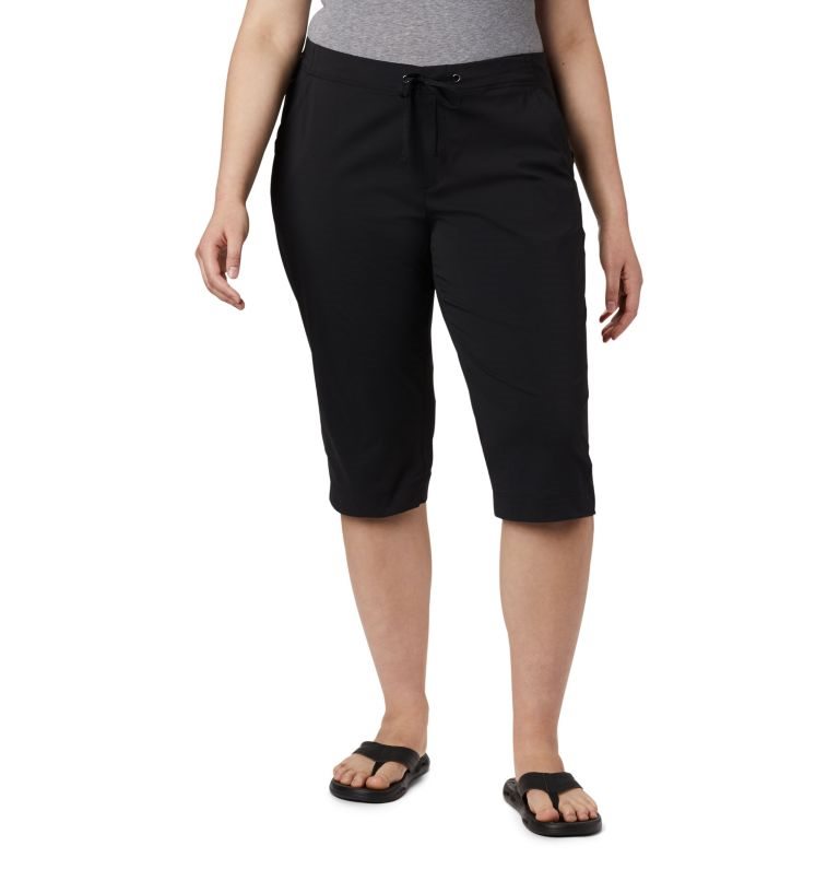 Pantaloni Sport Columbia Anytime Outdoor Capris Dama Negrii | Plus Size DUA1M07ZS